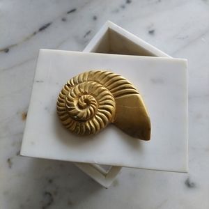 White Marble Box with Lid